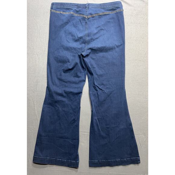 Torrid Sky High Line Flare Super Soft Jean Blue Womens Size 20T - Picture 7 of 16